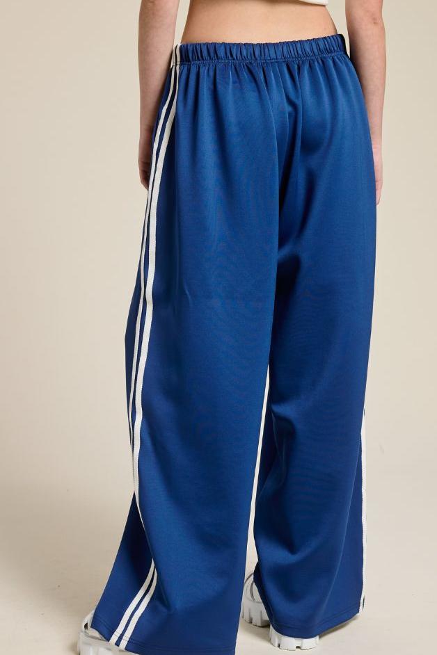 Olive and Bette's - Side Striped Wide Leg Track Pants