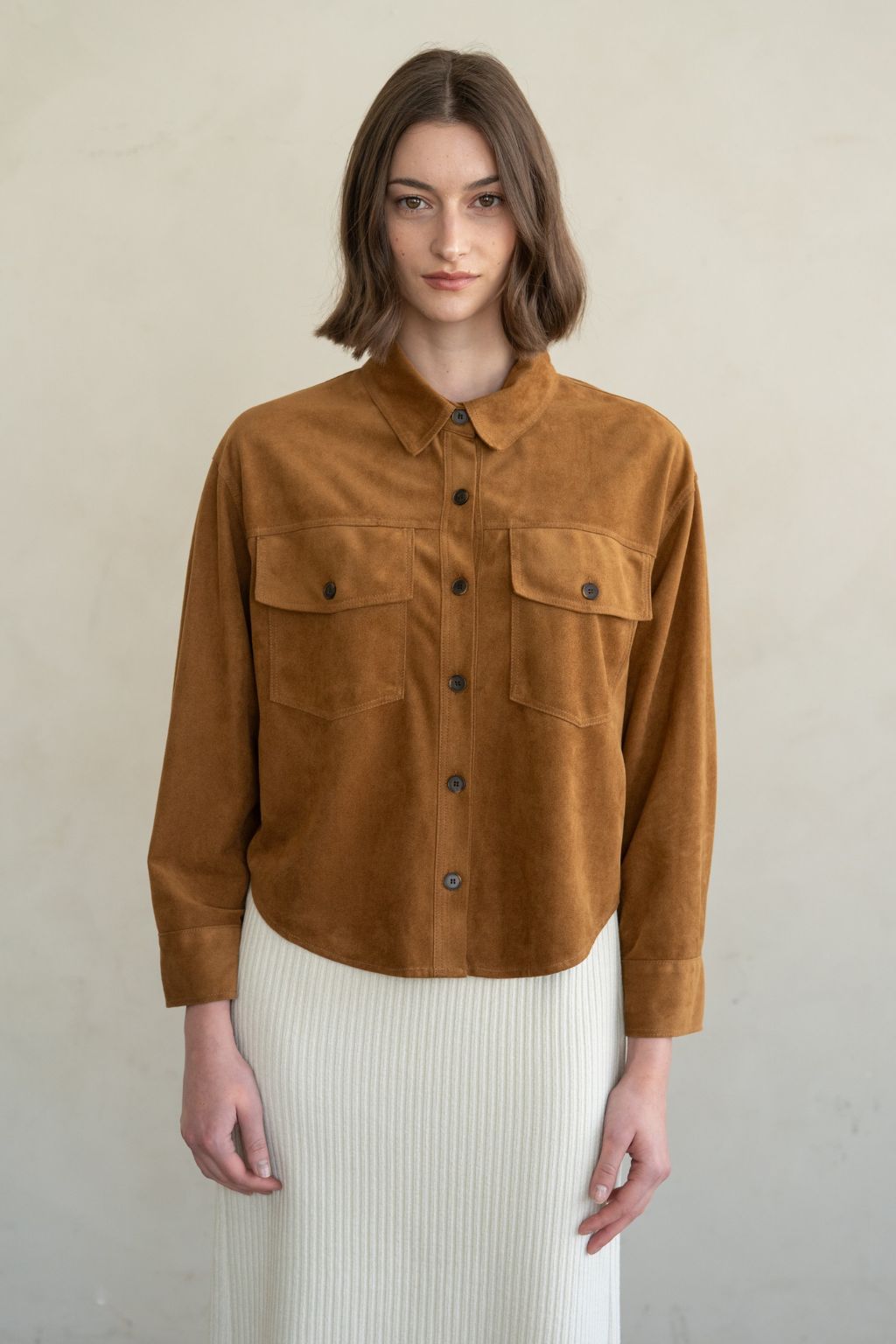 Olive and Bette's - Utility Button Front Shirt Jacket