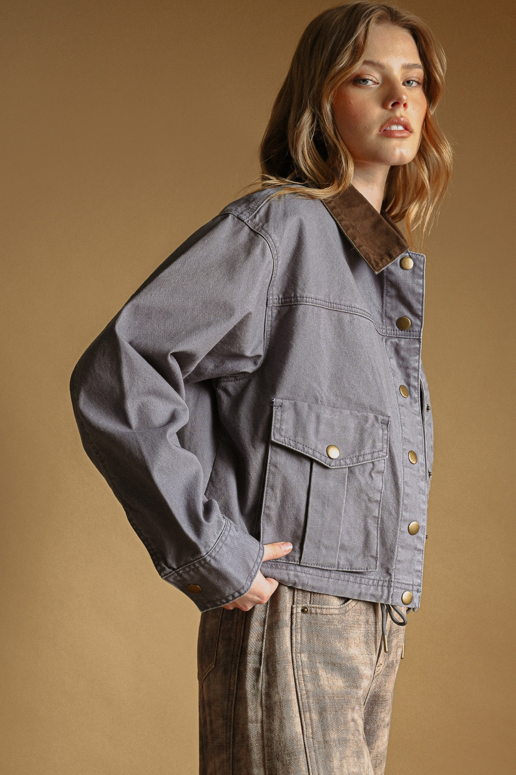 Road G - Utility Jacket With Contrast Collar
