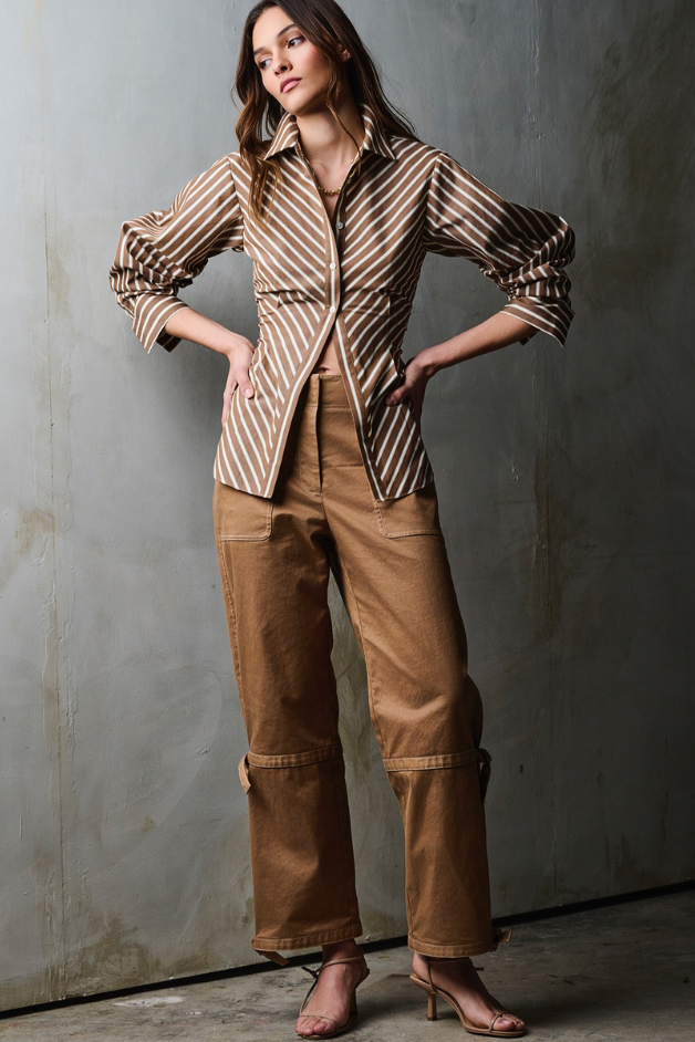 Hevron - Drexel Shirt - Copper Stripe