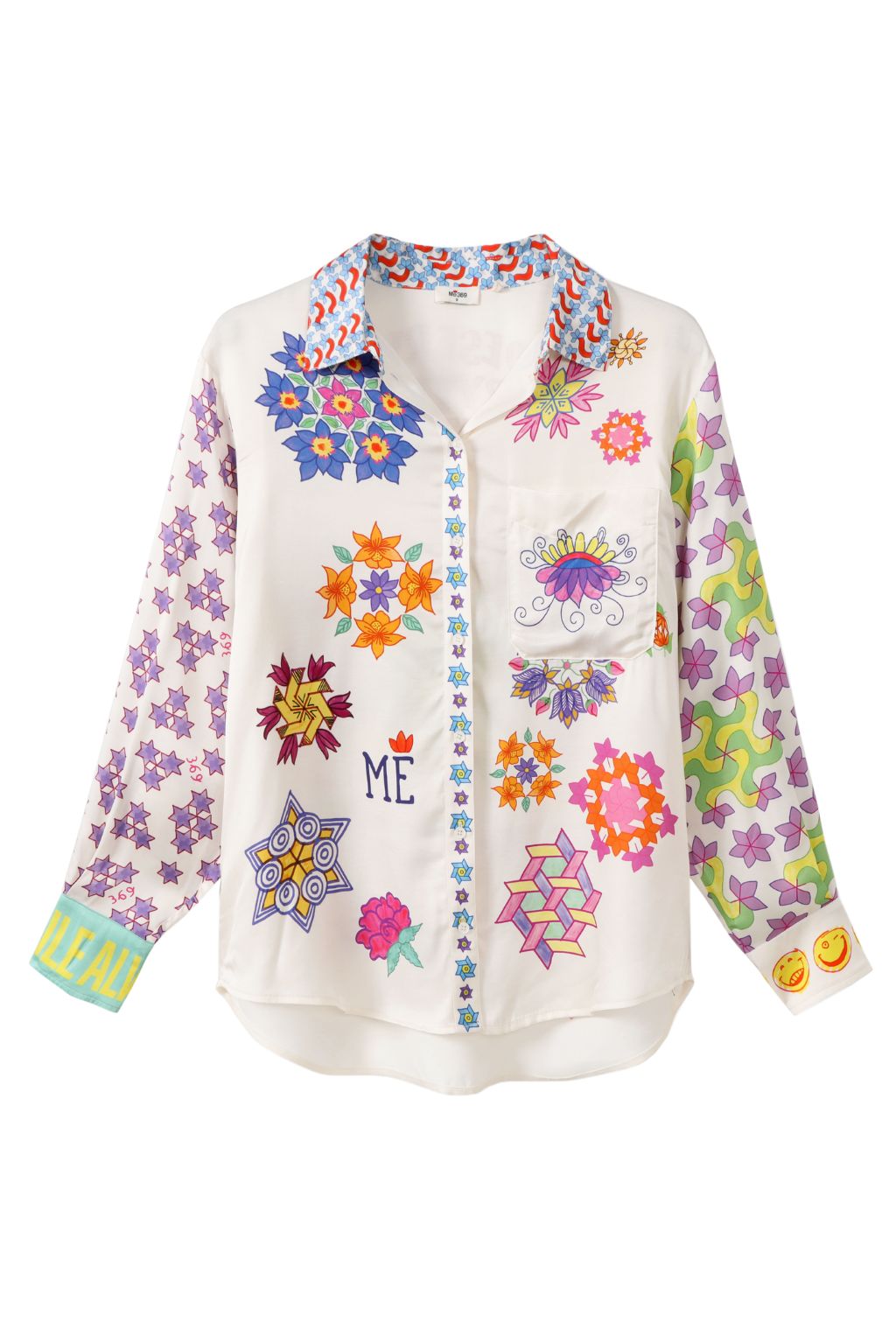 Me369 - Isabel Printed Shirt - Markers