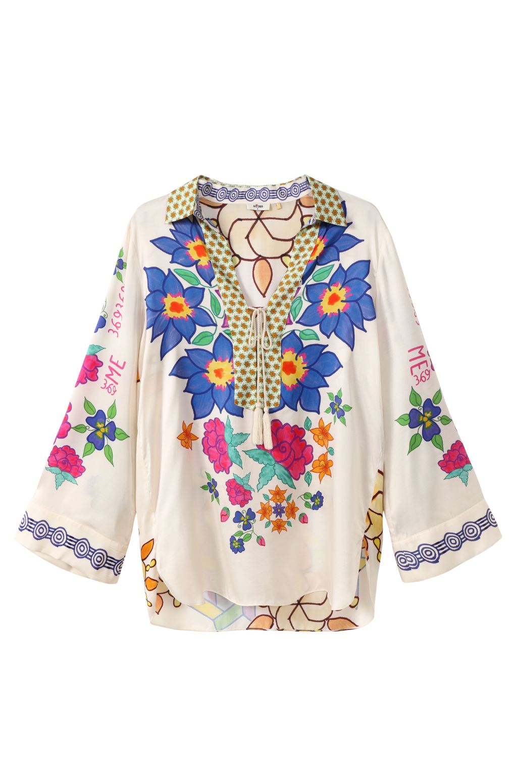 Me369 - Mia String Tie Collar Top - Markers