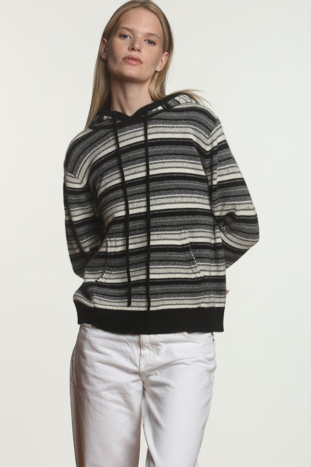 Hasson - Multi-Stripe Hoodie