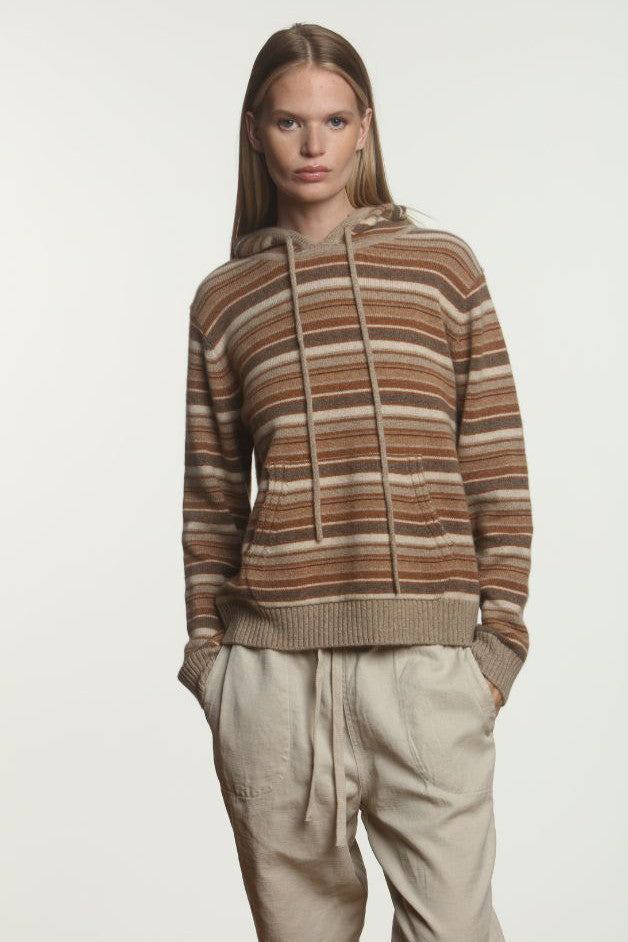 Hasson - Multi-Stripe Hoodie