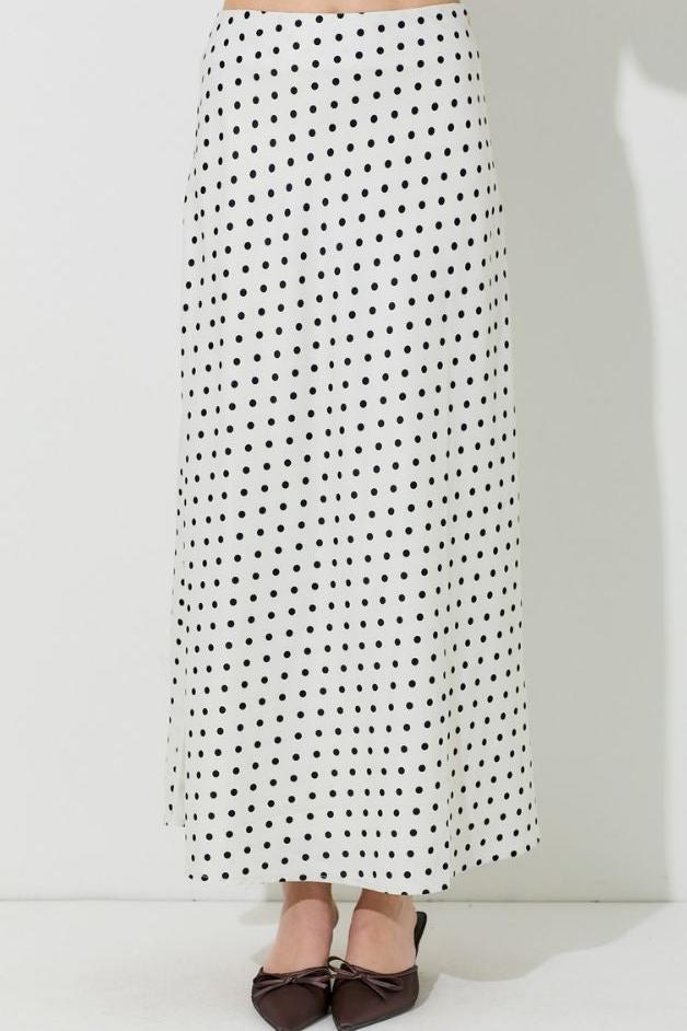 Olive and Bette's - Polka Dot Print Midi Skirt