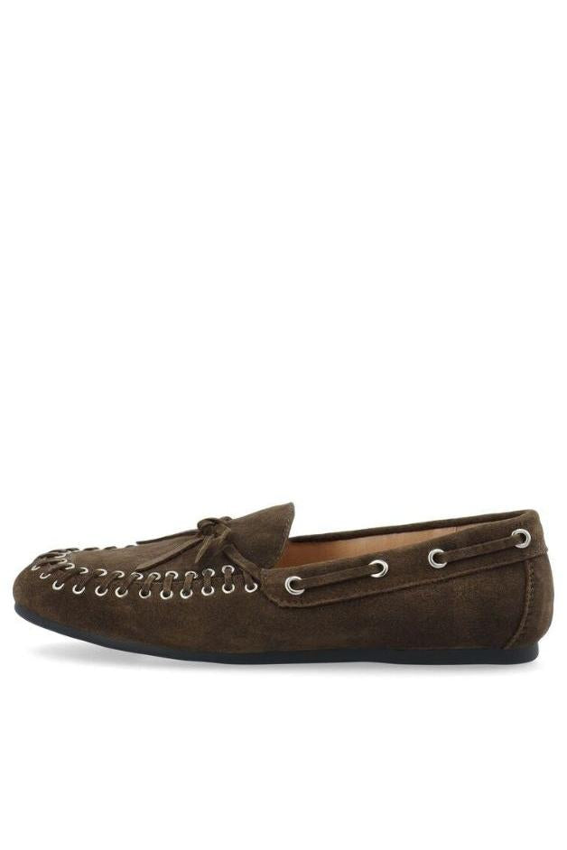 Bianco - BiaMarlene Suede Moccasin - Brown