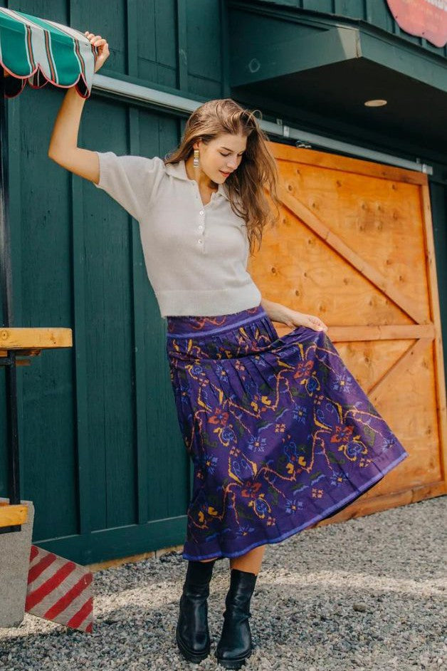 Love the Label - Lazarette Skirt - Melina Ikat Blue