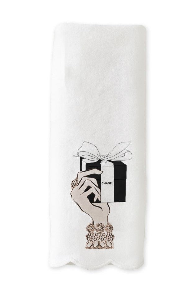 Toss Designs - Black Box Scalloped Guest Towel