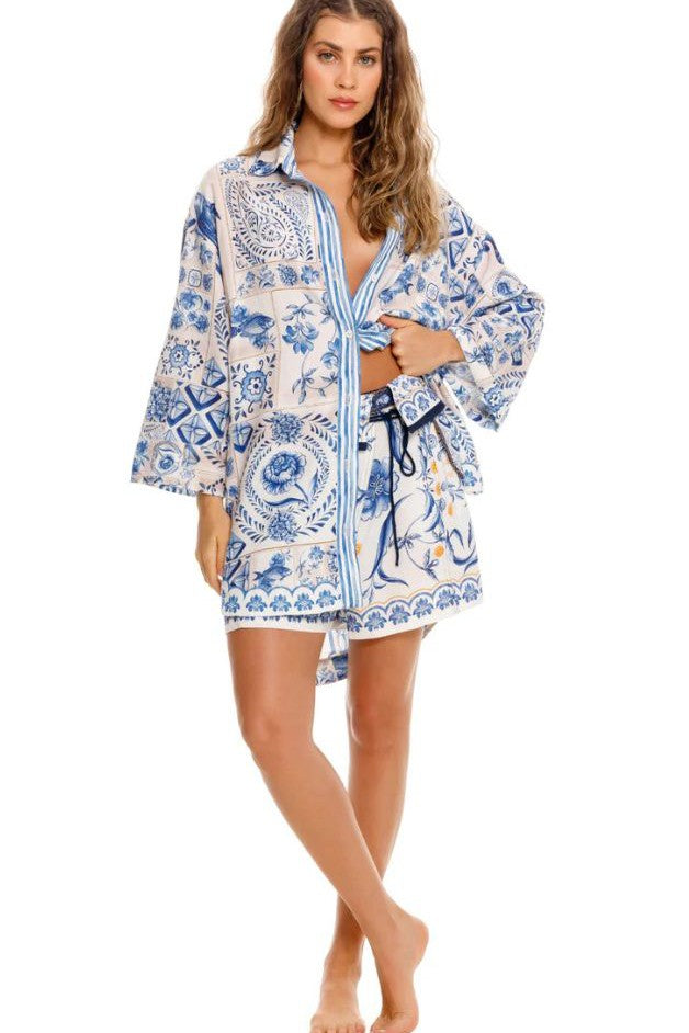 Agua Bendita - Chrissy Azure Shirt