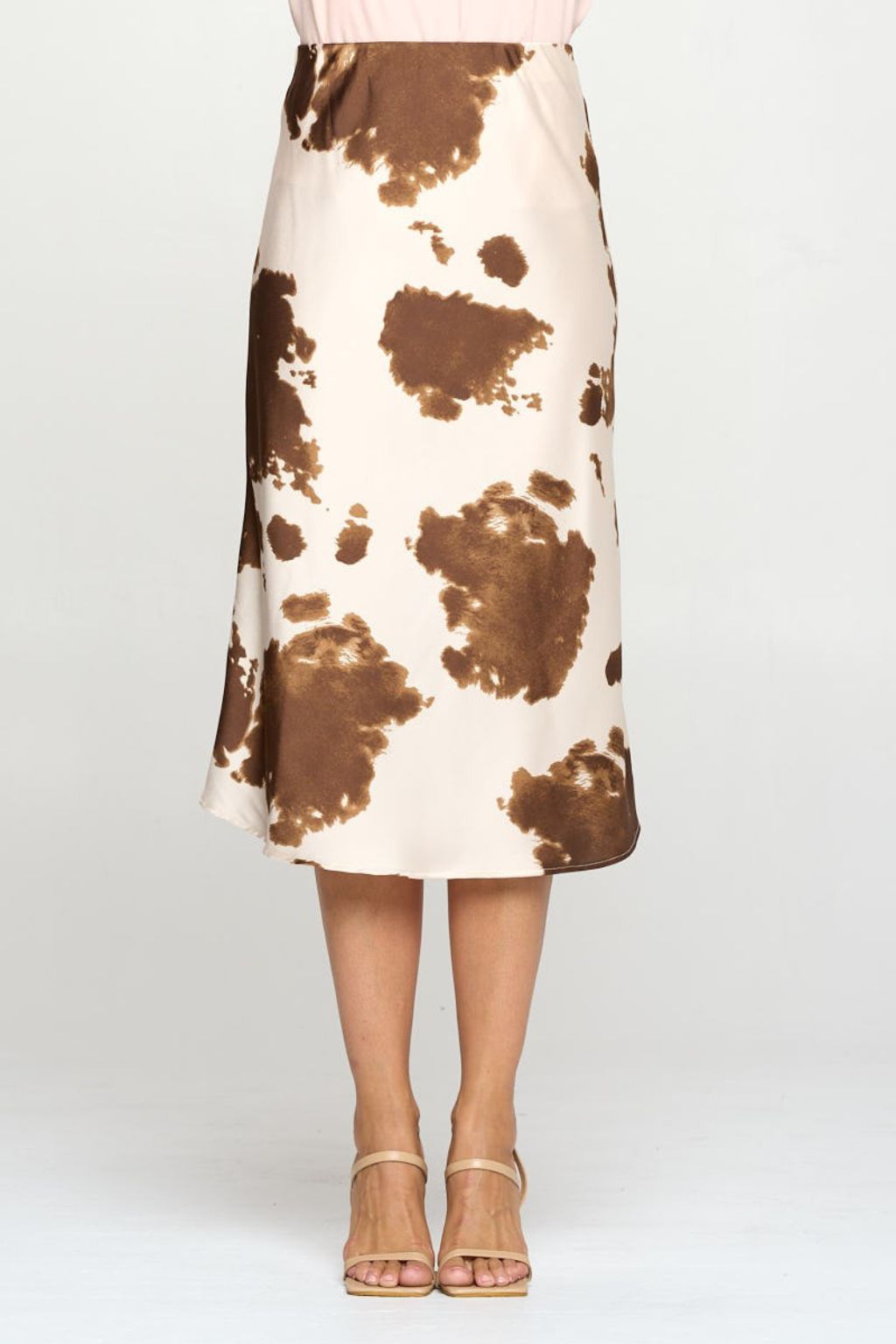 Olive and Bette's - Cow Printed Midi Skirt