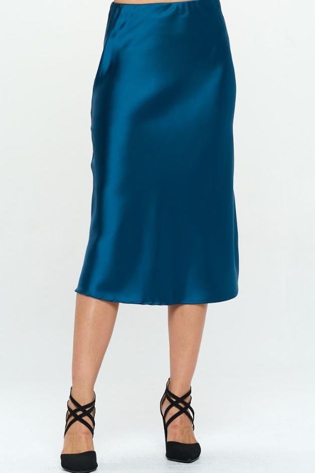 Olive and Bette's - Satin Midi Skirt
