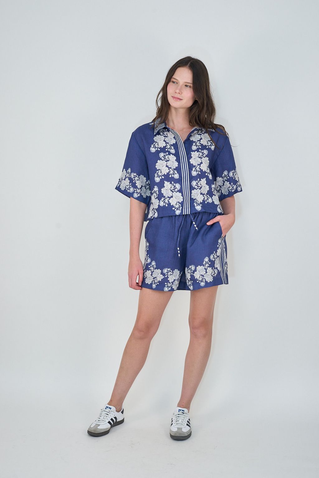 Las Surenas - Shirt Wild Flower - Blue