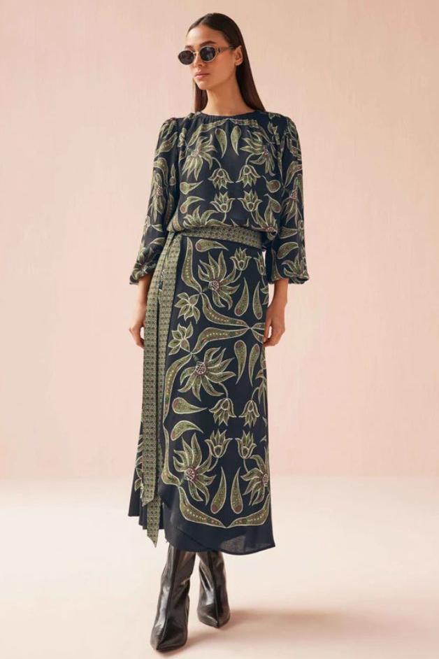 Omika - Nalini Wrap Skirt - Alexia Onyx