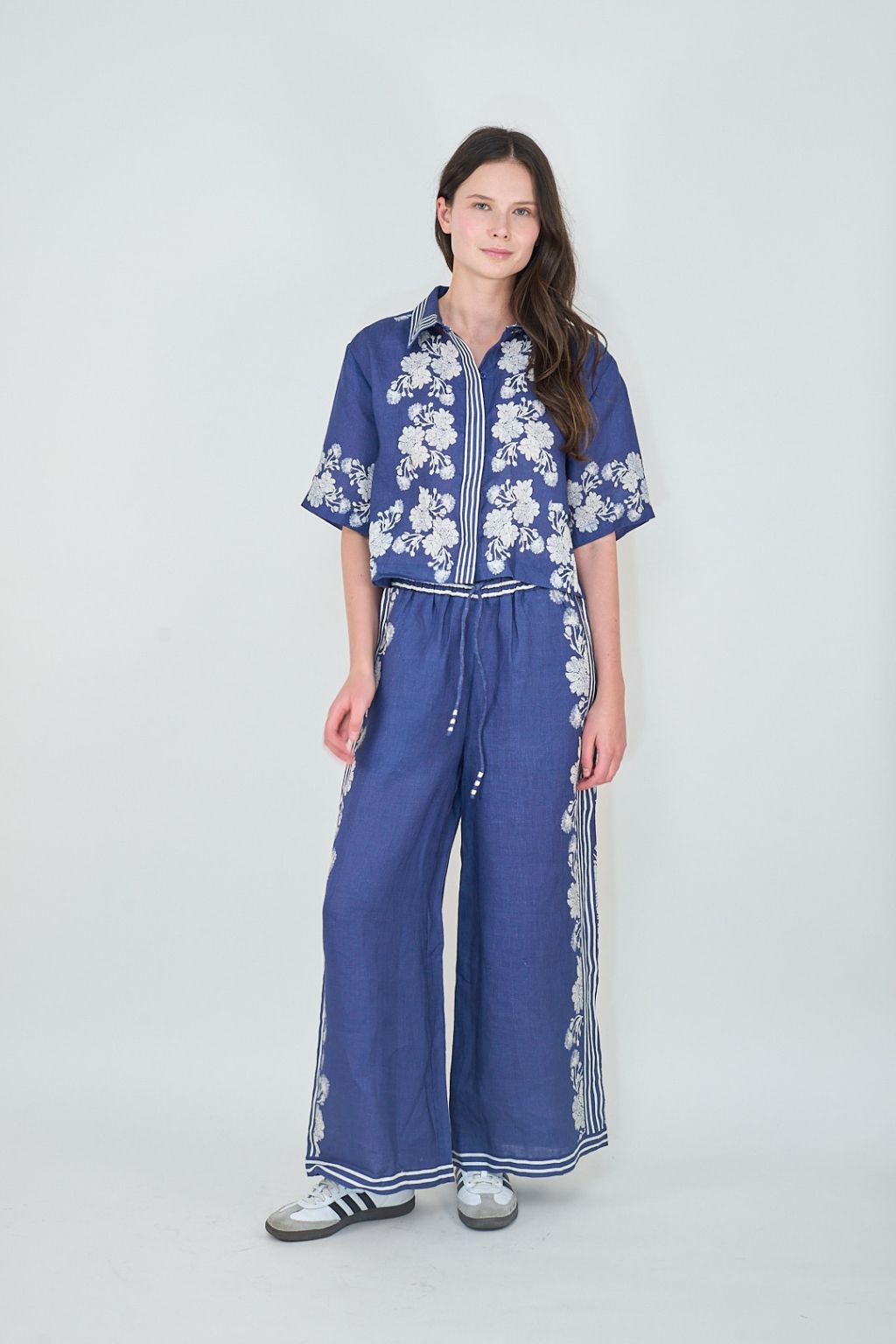 Las Surenas - Pant Wild Flower - Blue