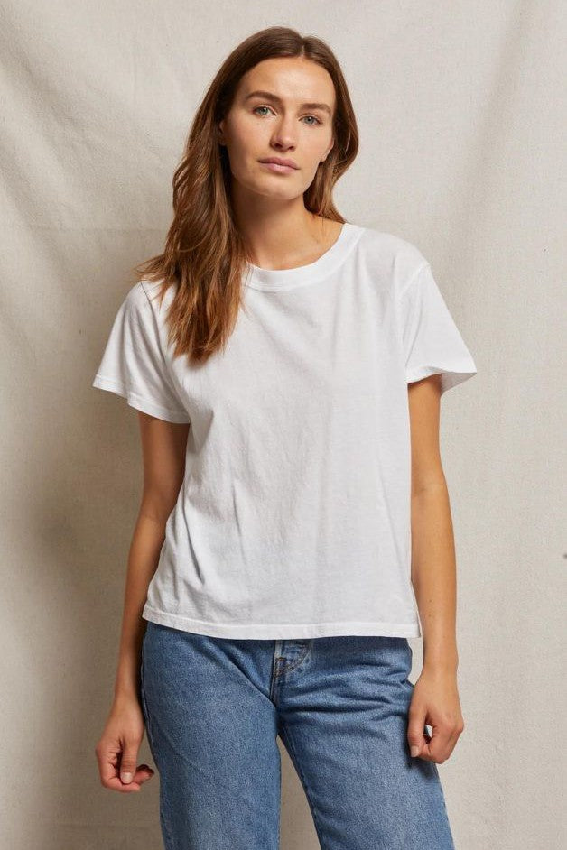 Perfect White Tee - Ruby Cotton Boxy w/ Side Slits