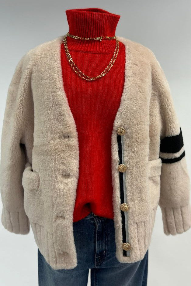 Daniella Erin - Shearling Varsity Jacket