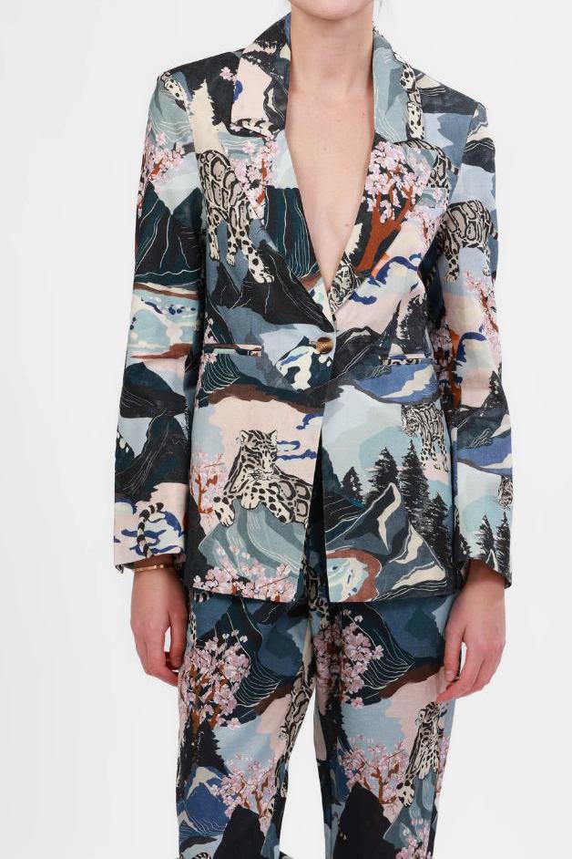 Las Surenas - Blazer Snow Leopard - Blue