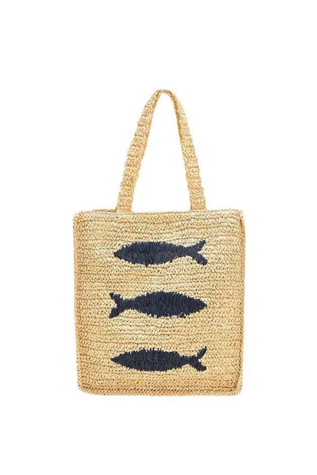 America & Beyond - Sardine Raffia Market Tote