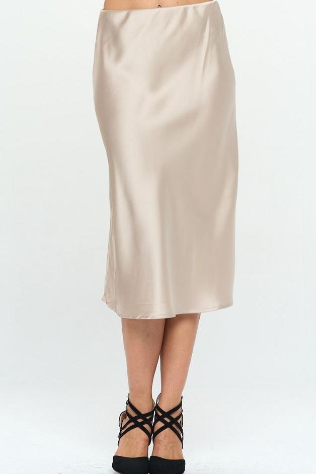 Olive and Bette's - Satin Midi Skirt