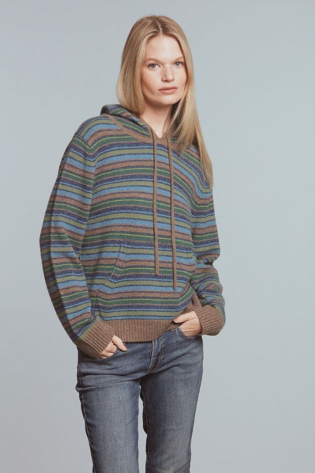 Hasson - Multi-Stripe Hoodie