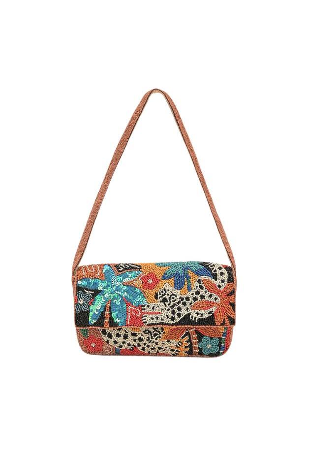 America & Beyond - Autumn Forest Beaded Shoulder Bag
