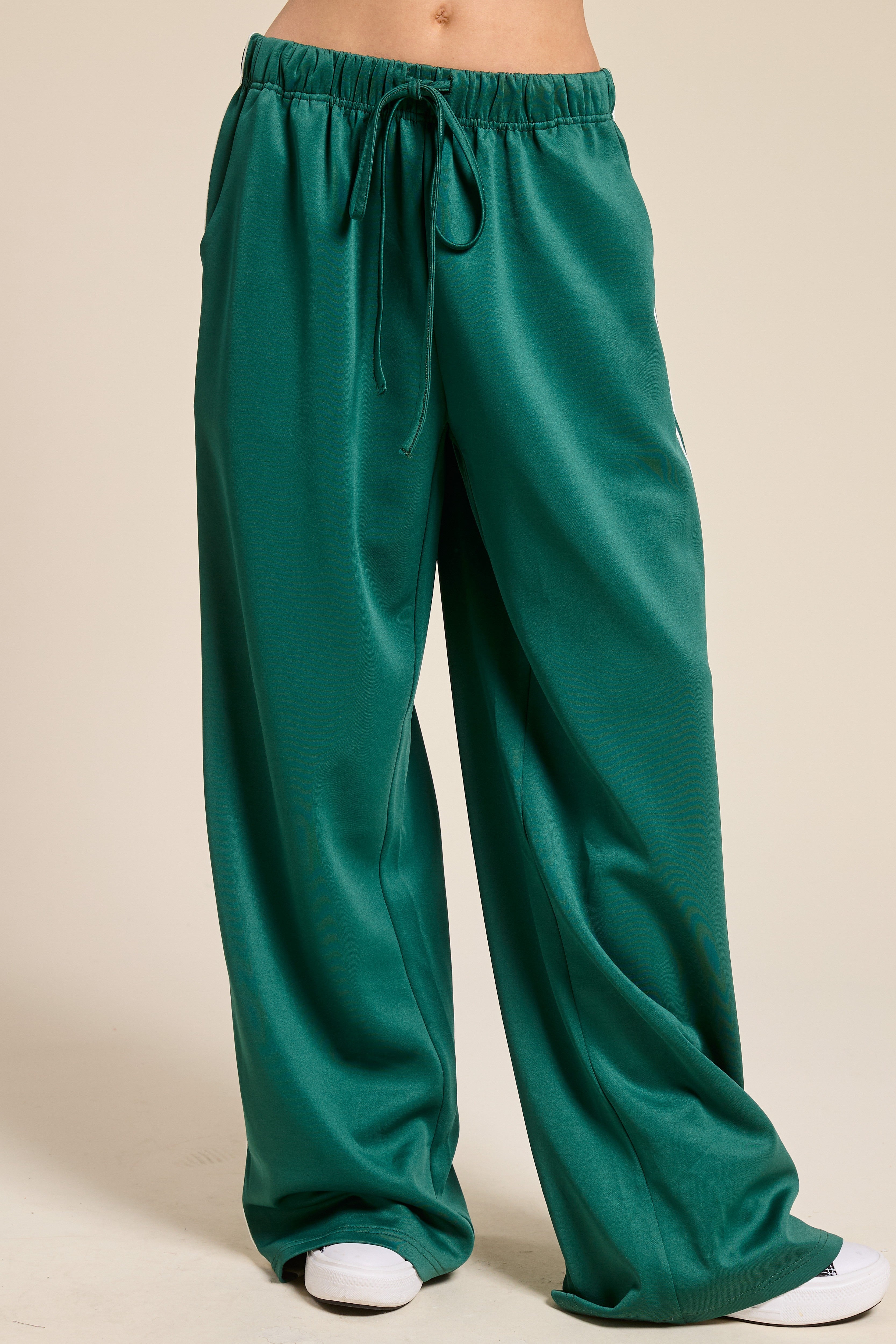 Olive and Bette's - Side Striped Wide Leg Track Pants
