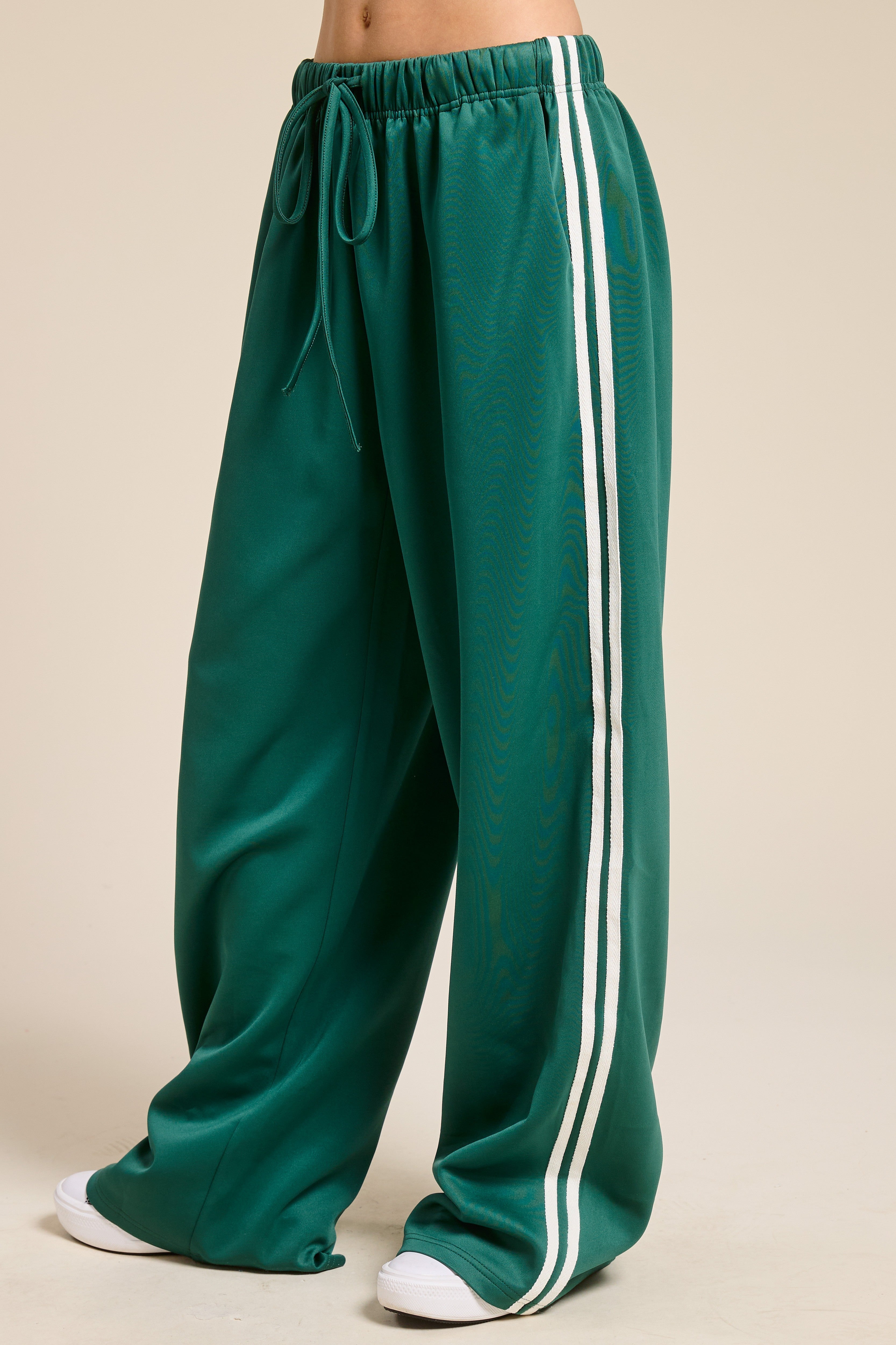 Olive and Bette's - Side Striped Wide Leg Track Pants