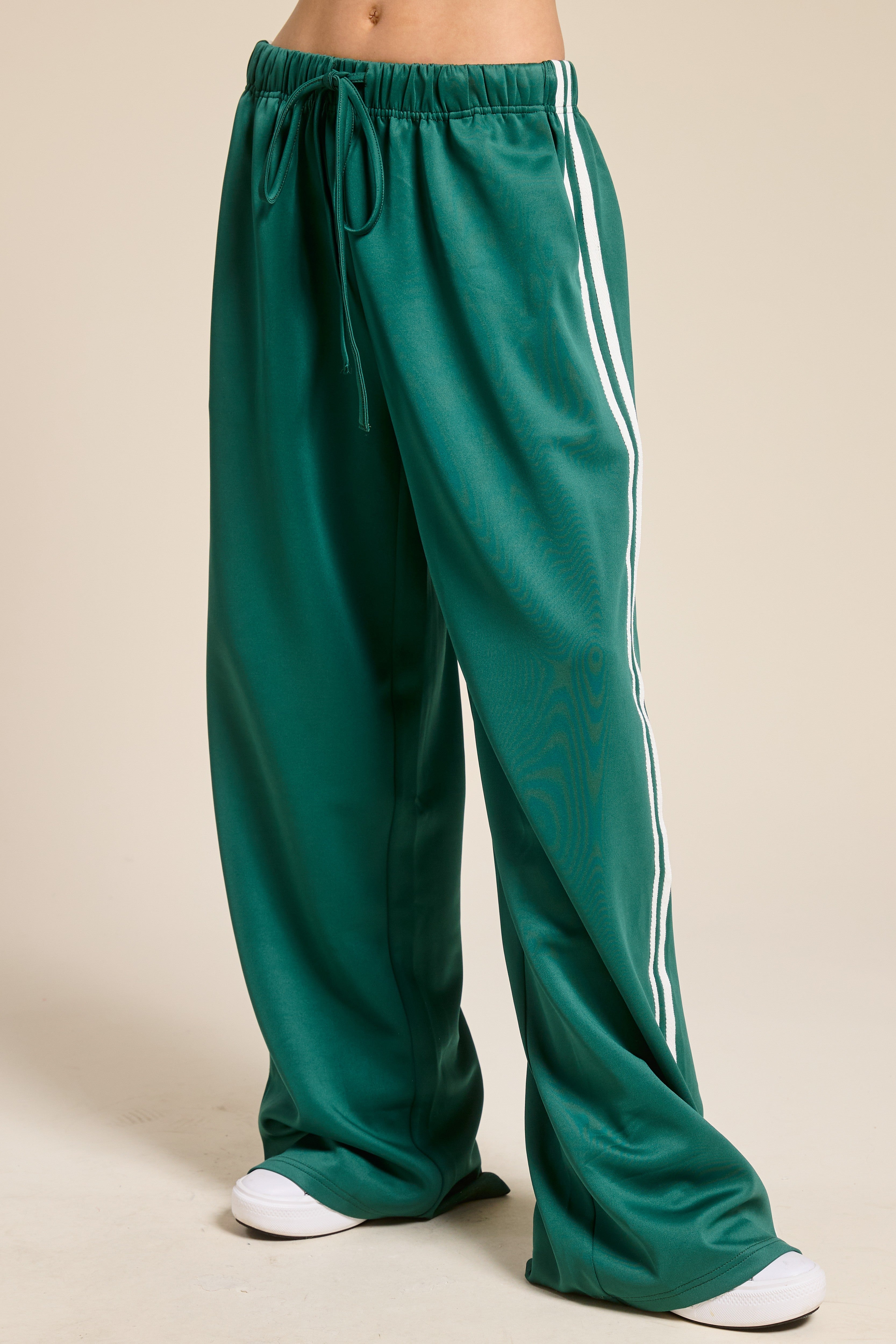 Olive and Bette's - Side Striped Wide Leg Track Pants