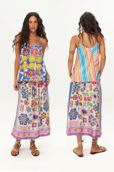 VANESSA PRINTED MIDI SKIR