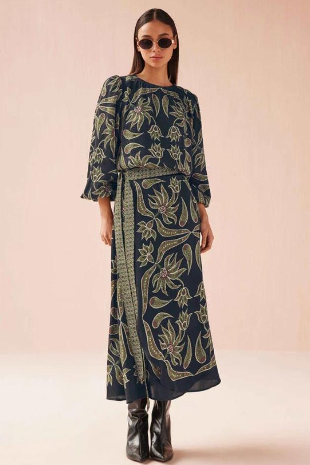 Omika - Nalini Wrap Skirt - Alexia Onyx