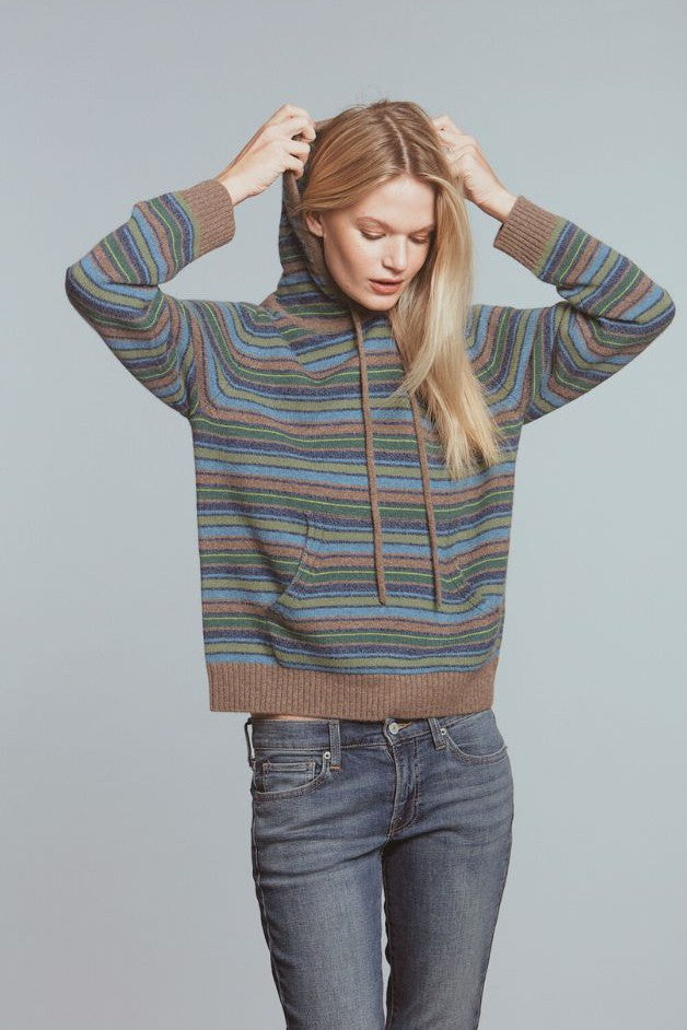 Hasson - Multi-Stripe Hoodie