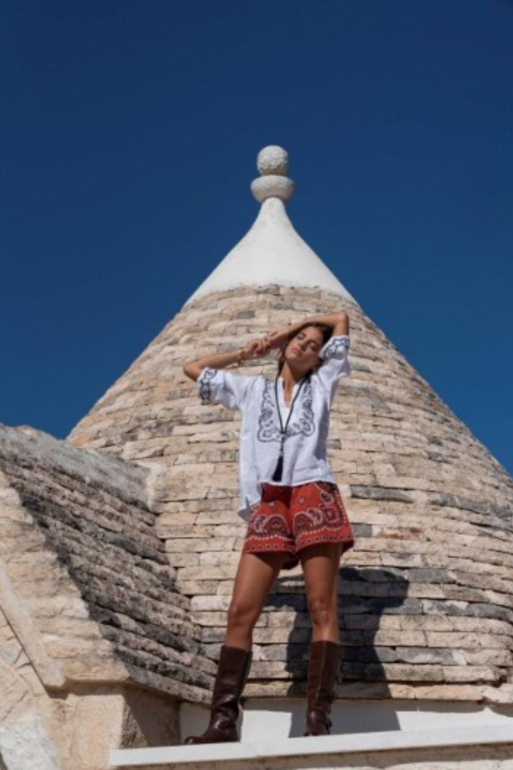Luxi of Sea - Riad Top - Paisley Embroidery