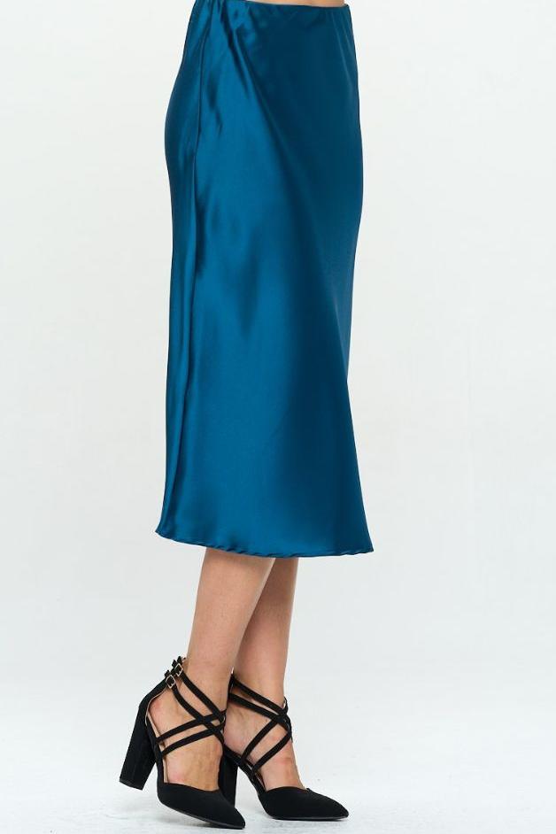 Olive and Bette's - Satin Midi Skirt