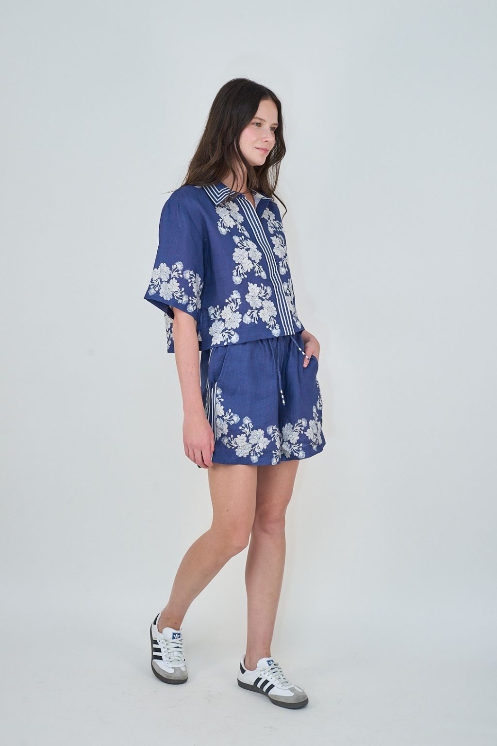 Las Surenas - Shirt Wild Flower - Blue
