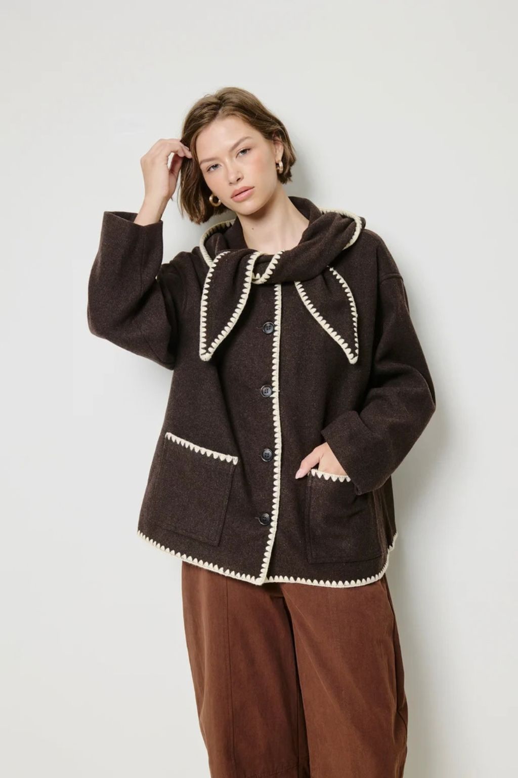 Olive and Bette's - Whipstitch Scarf Jacket