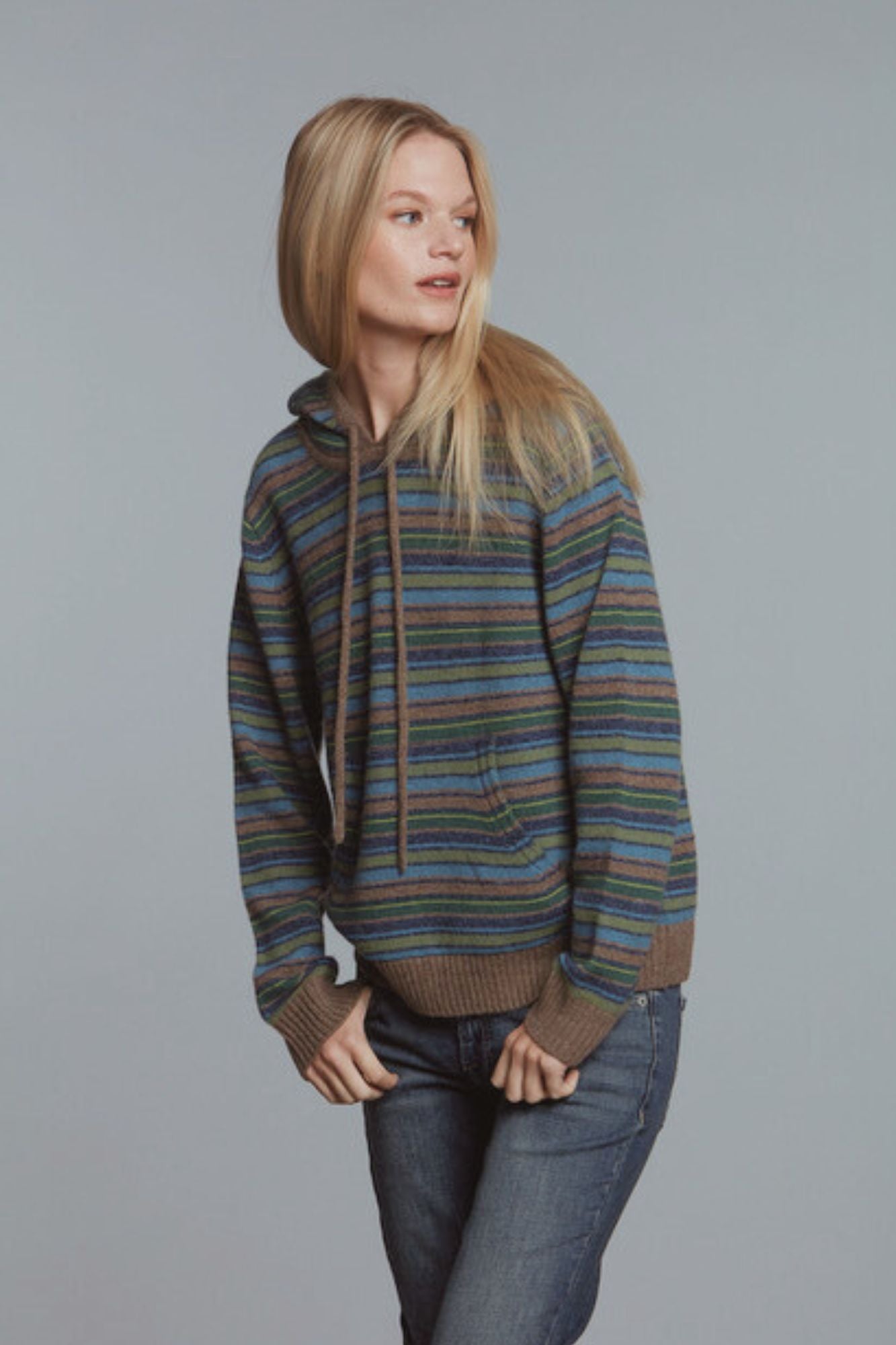 Hasson - Multi-Stripe Hoodie