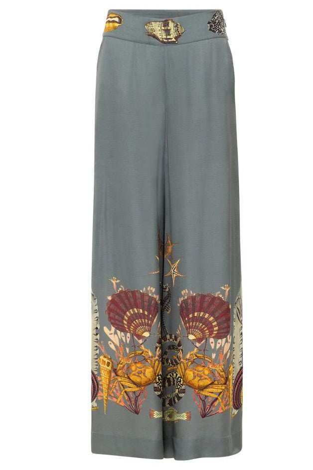 Carolina K - Palazzo Pant - Gray Coral Reef