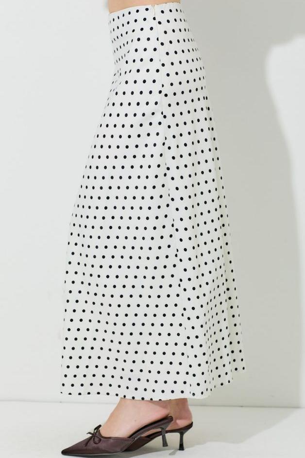 Olive and Bette's - Polka Dot Print Midi Skirt