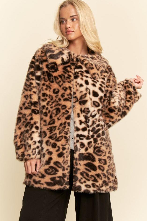 Olive and Bette's - Leopard Car Coat