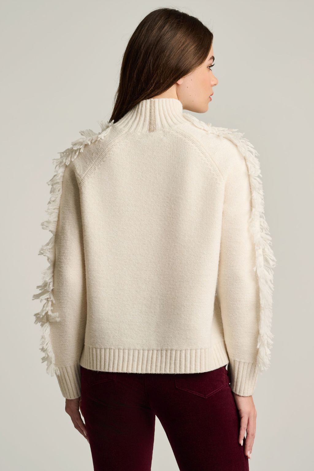 Lisa Todd - Fringe Benefits Mock Neck - Winter White