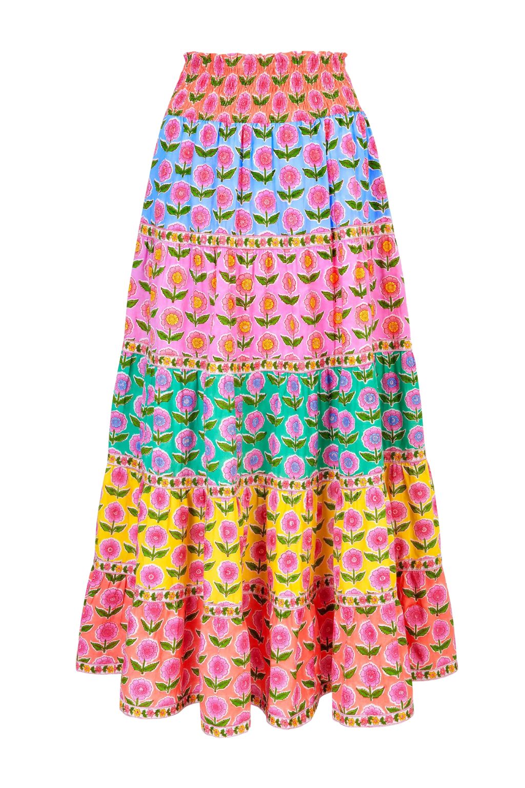 Pink City Prints - Jessica Maxi Skirt - Rainbow Mix