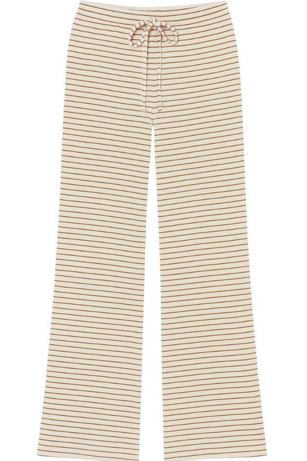 Road G - Sunday Striped Lounge Pant - Cream/Mocha