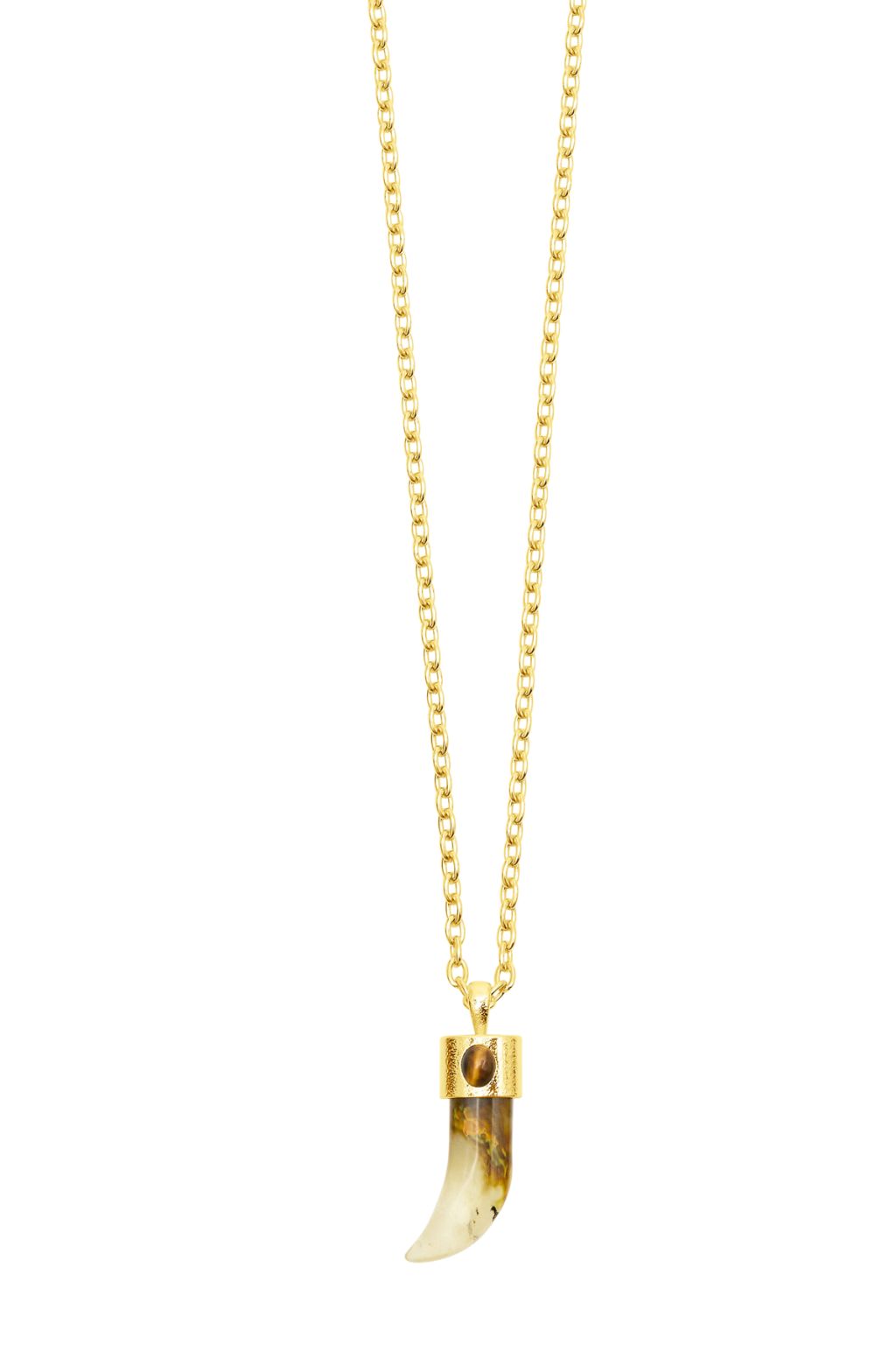 Talis Chains - Shark Tooth Pendant Necklace - Watermelon