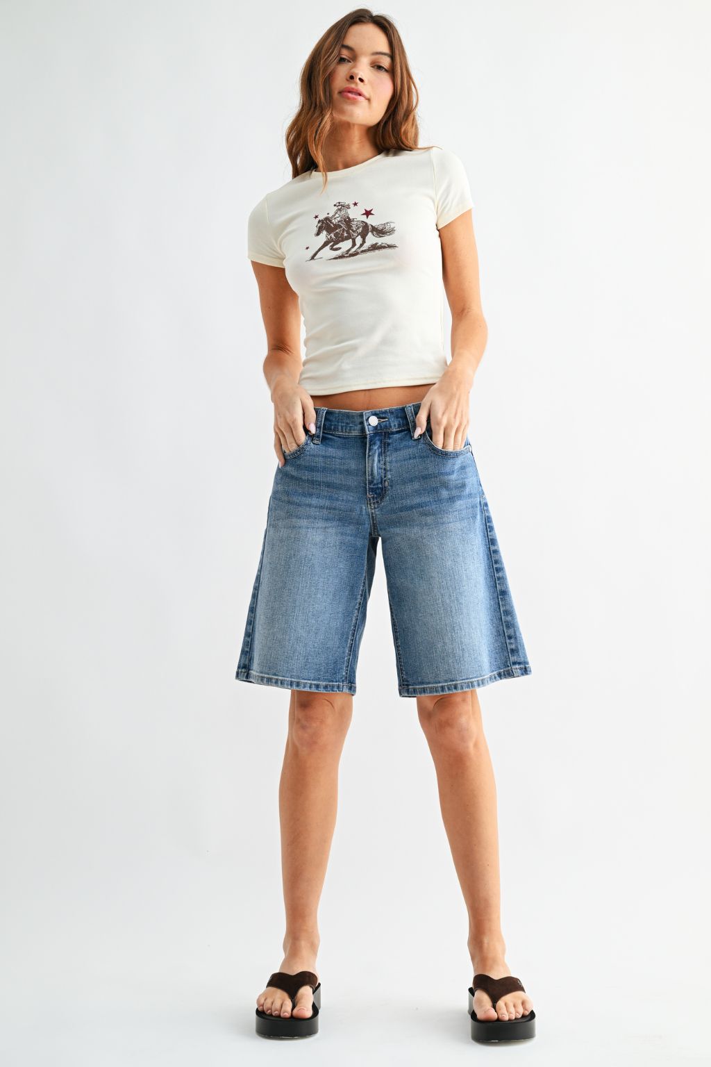 Olive and Bette's - Classic Long Denim Short