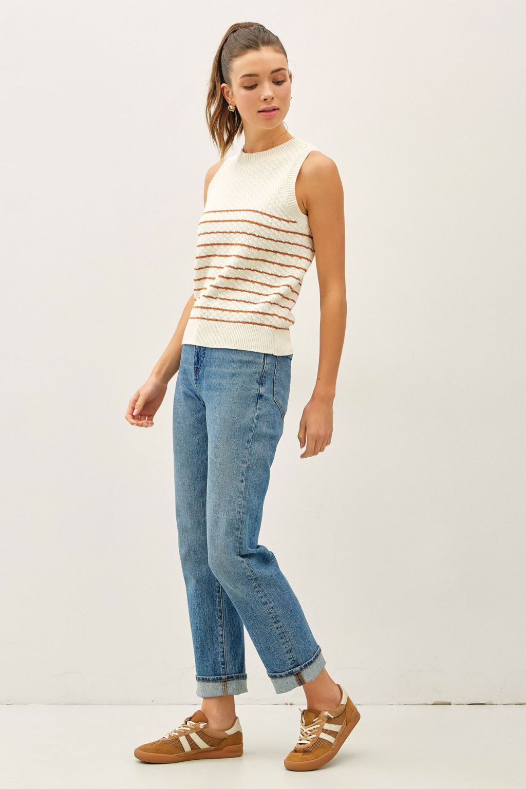 Road G - Mini Cable Striped Vest