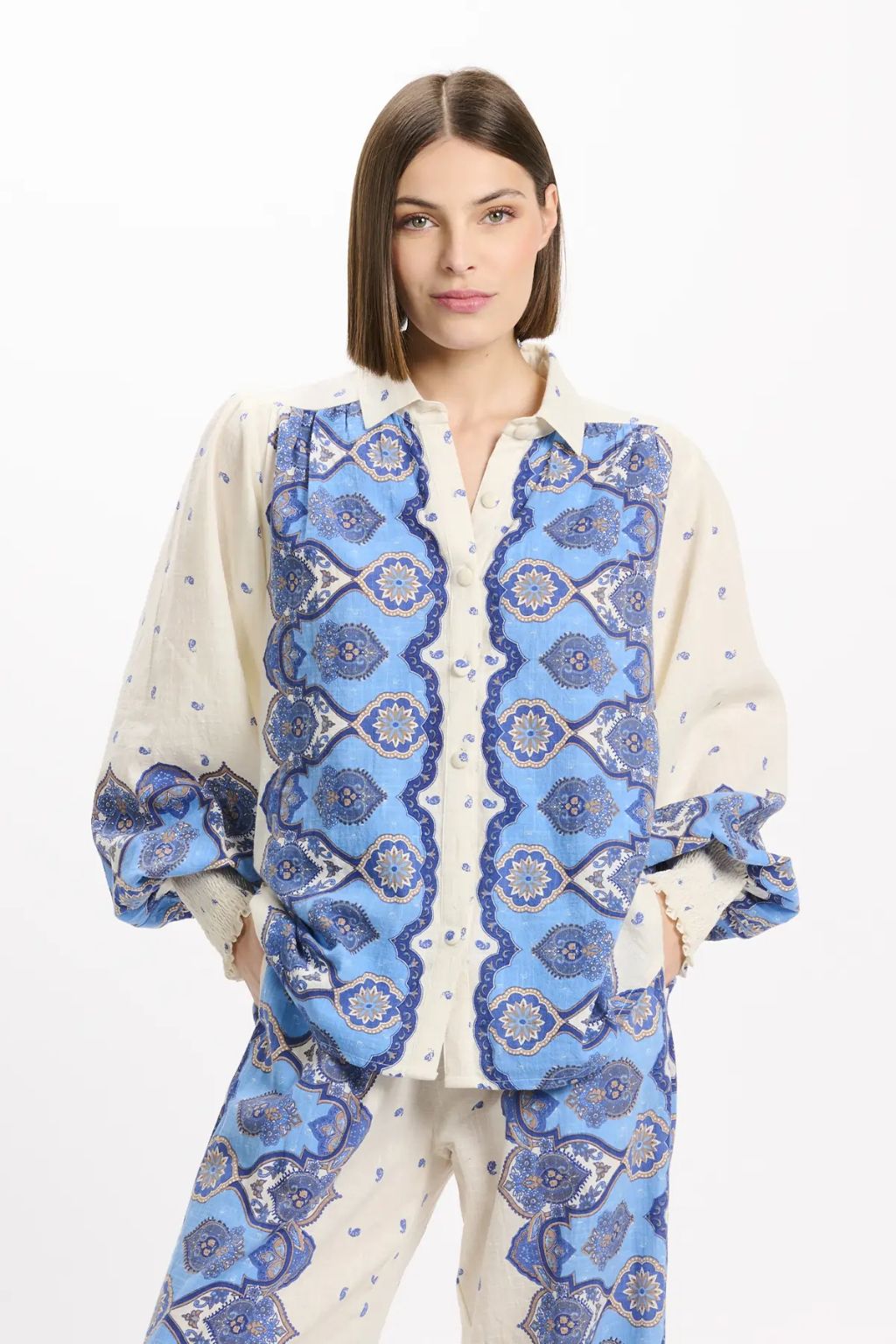 Miss June - Viki Shirt - Blue