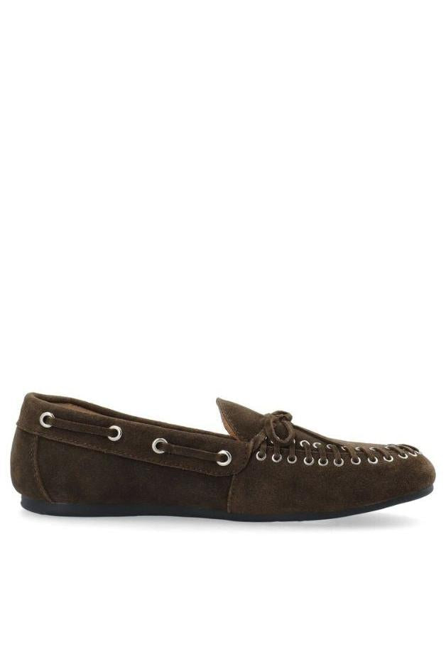 Bianco - BiaMarlene Suede Moccasin - Brown