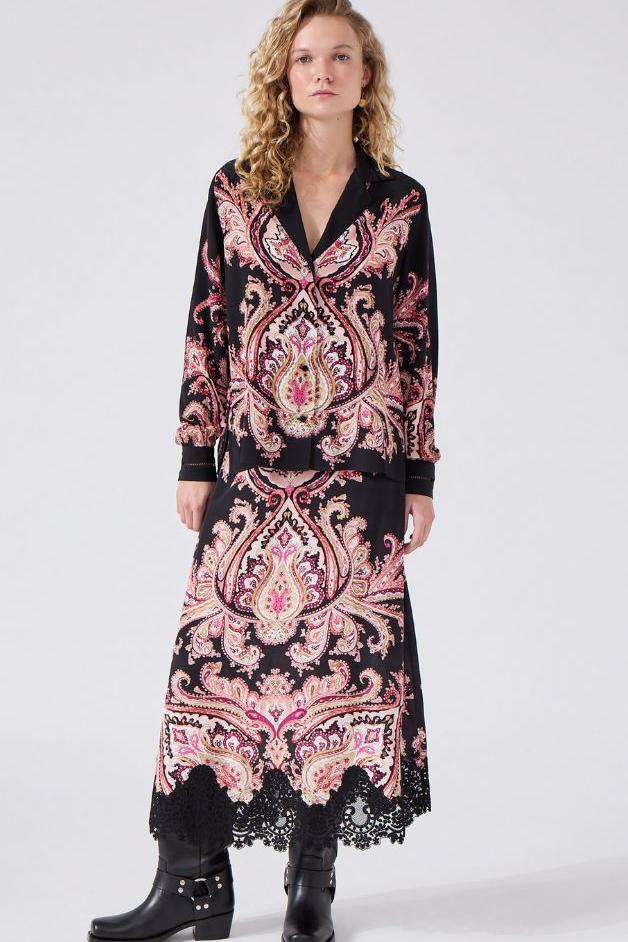 Hayley Menzies - Anita Midi Skirt - Jimi Black