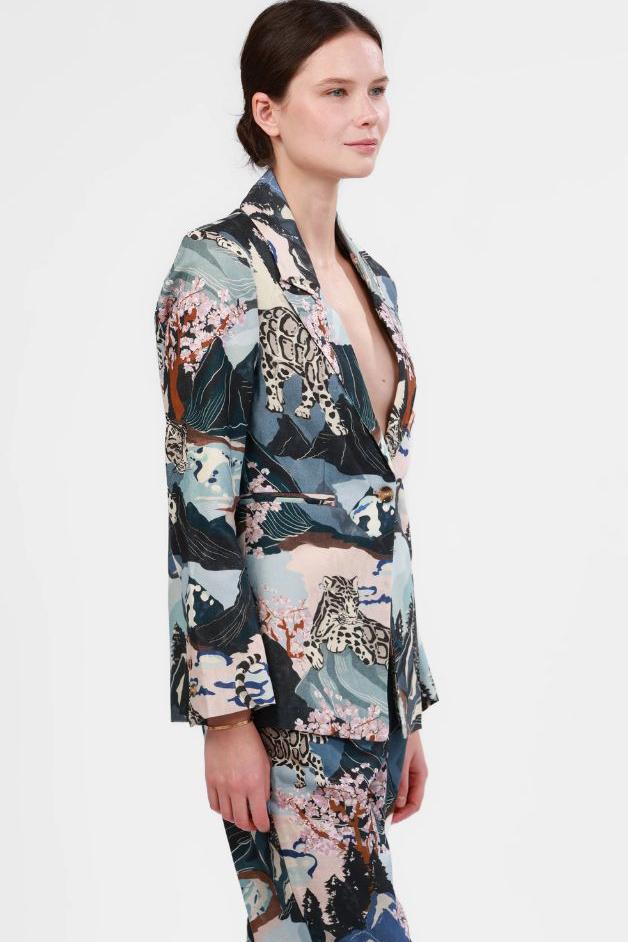 Las Surenas - Blazer Snow Leopard - Blue