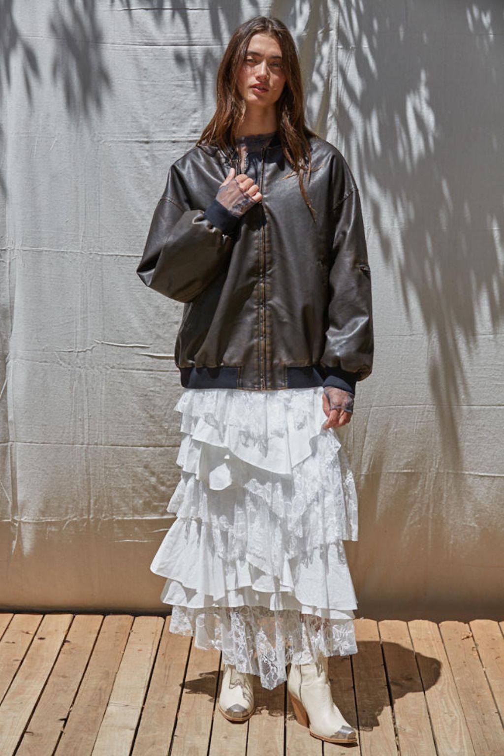 Road G - Maverick Vegan Leather Bomber Jacket